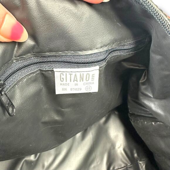 Vintage Gitano Floral Tapestry Carpet Weekender Carry On Duffel Luggage Bag - Picture 7 of 9